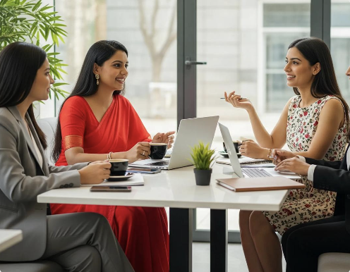 Business growth and performance analytics on a laptop screen